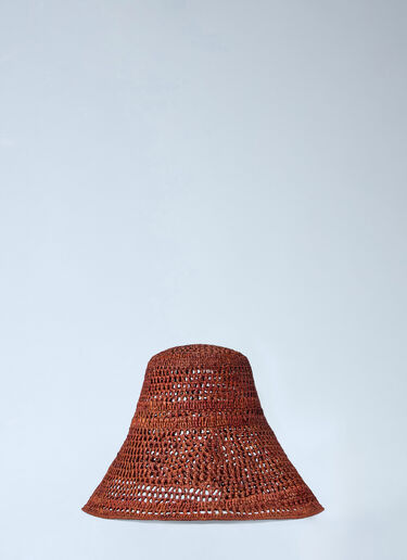 Chloé Raffia Capeline Hat Brown chl0265077