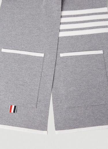 밀라노 스티치 포 바 포켓 스카프 Thom Browne 밀라노 스티치 포 바 포켓 스카프 그레이 thb0151048