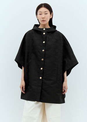 Max Mara Jacquard Cape Black max0257038