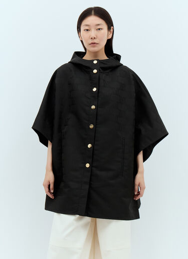 Max Mara Jacquard Cape Black max0257038