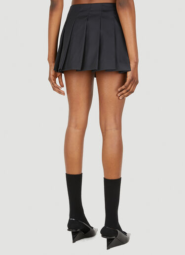 Prada Re-Nylon Pleated Mini Skirt Black pra0249013