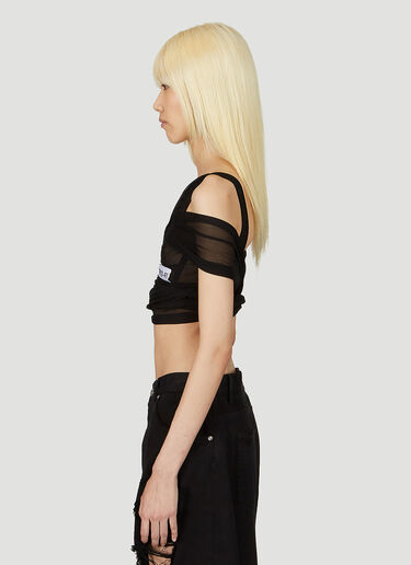 Kim Mesh Cross Over Top Dolce & Gabbana Kim Mesh Cross Over Top Black dol0252002