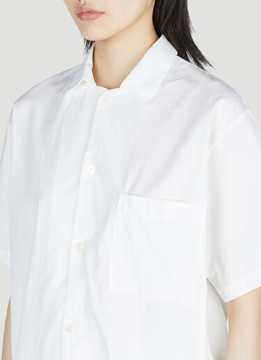 Tekla Classic Short Sleeve Pyjama Shirt White tek0353012