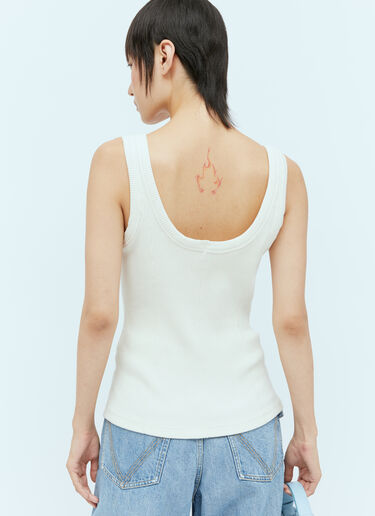 Bottega Veneta Raised Placket Tank Top Off white bov0256028