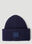 Acne Studios Face Patch Beanie Hat Blue acn0252007