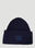 Acne Studios Face Patch Beanie Hat Blue acn0252007