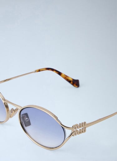 Miu Miu MU 52YS Oval Sunglasses Gold lmu0364004