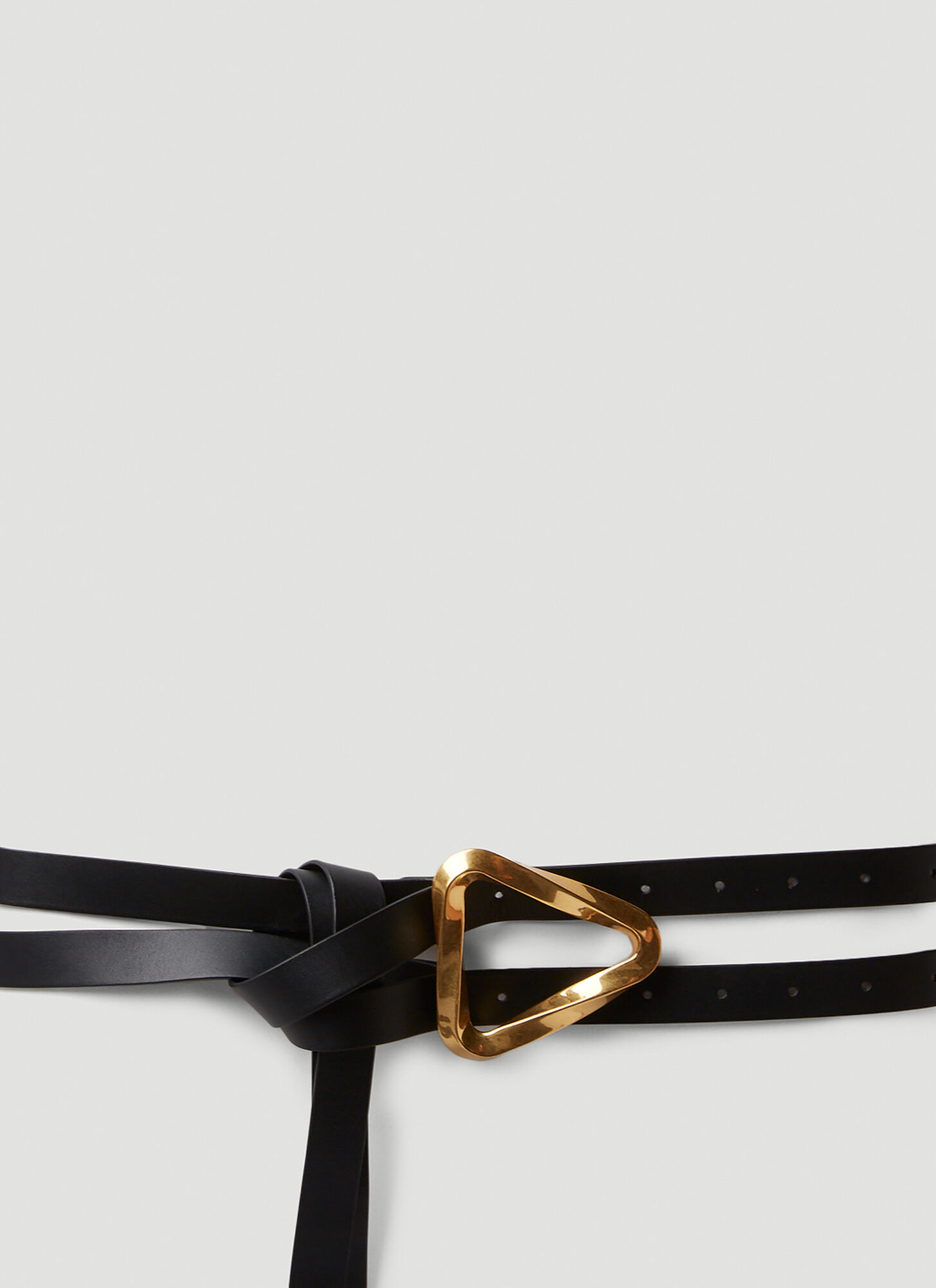 Bottega Veneta Grasp Double Strap Belt In Black