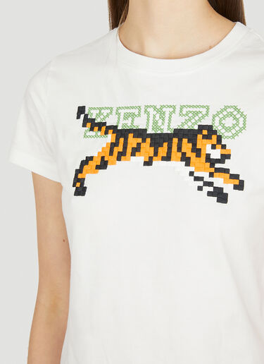 Kenzo Tiger Pixel T-Shirt White knz0252017