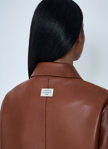 Acne Studios Leather Jacket Brown acn0262037