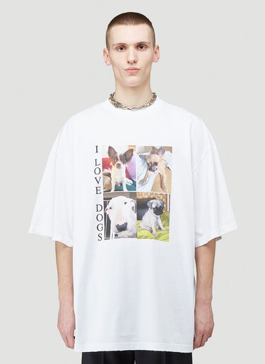 Balenciaga I Love Dogs T-Shirt White bal0144002