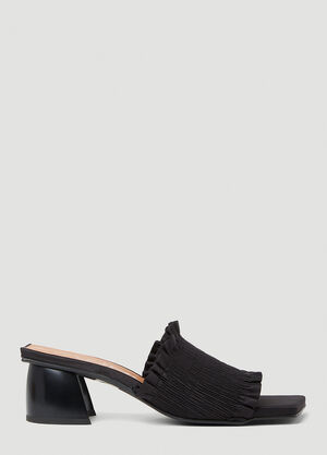 GANNI Smock Kitten Heel Mules Black gan0253029