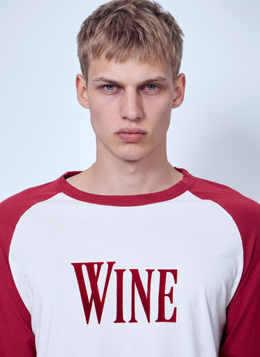 Acne Studios Wine Graphic T-Shirt Red acn0165056