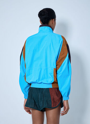 LN-CC® - Saint Laurent: High-Neck Windbreaker Jacket - Light Blue Saint Laurent High-Neck Windbreaker Jacket Light Blue sla0263121