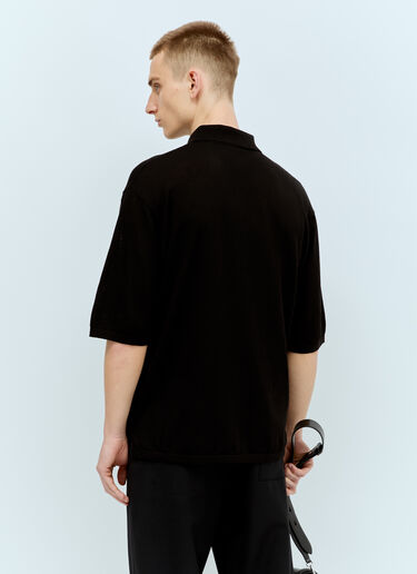 Lemaire Knit Short-Sleeve Shirt Black lem0156013