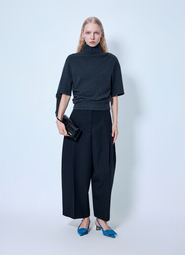 LN-CC® - Jacquemus: La Maille Fiocco Knit Top - Dark Grey Jacquemus La Maille Fiocco Knit Top Dark Grey jac0266016