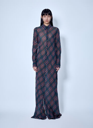 LN-CC® - Dries Van Noten: Fitted Floor-Length Shirt Dress - Multicolor Dries Van Noten Fitted Floor-Length Shirt Dress Multicolor dvn0266003