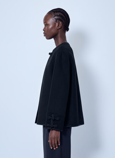 LN-CC® - RÓHE: Double-Faced Wool Pankou Jacket - Black RÓHE Double-Faced Wool Pankou Jacket Black roe0266010