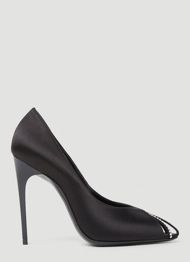 Saint Laurent Alix Embellished High Heel Shoes Black sla0252037