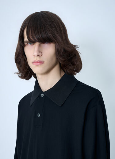 Our Legacy Rugby Longsleeve Polo Black our0164024