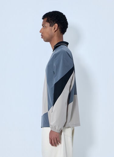 Metalwood Contrast Panel V-Neck Top Beige met0164010