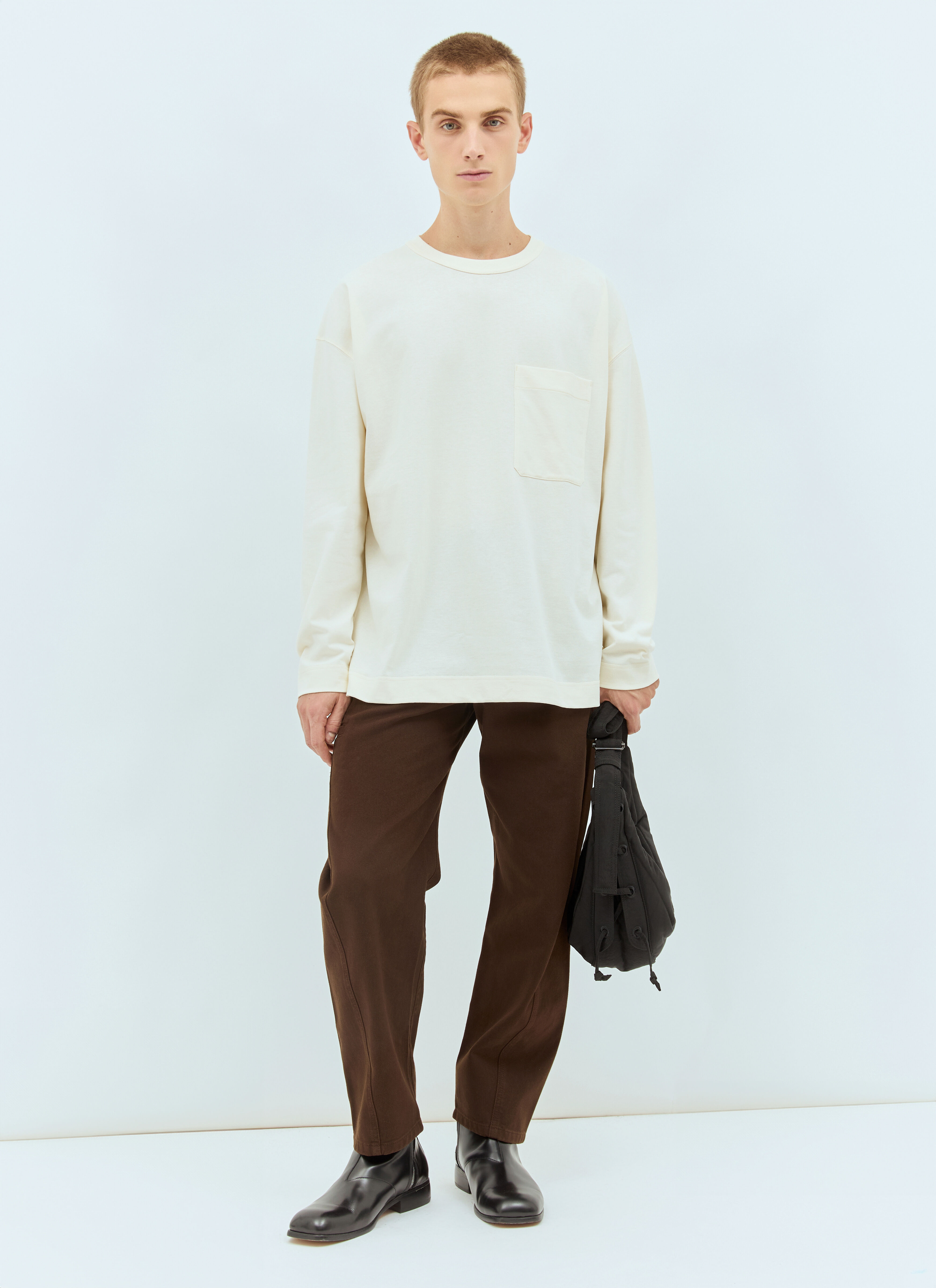 Lemaire Men's' Long Sleeve T-Shirt in Cream | LN-CC® Lemaire Men's' Long Sleeve T-Shirt in Cream | LN-CC®