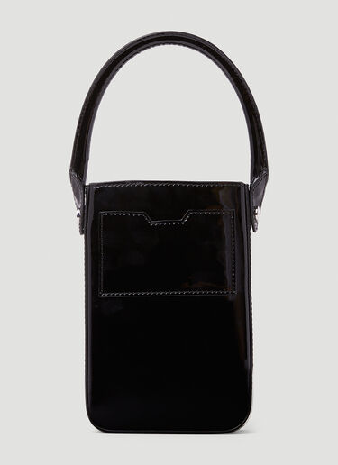 BY FAR Note Patent Handbag Black byf0252018