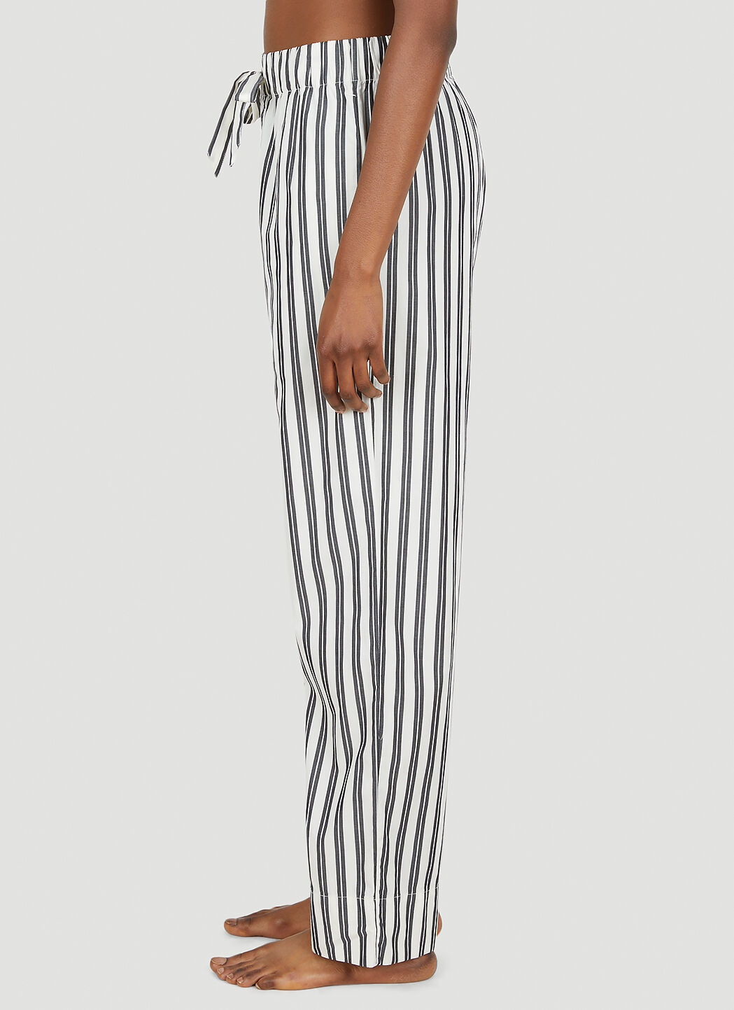 Tekla Striped Classic Pyjama Shirt in Beige LN CC