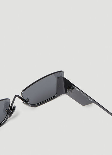 Prada Runway Rectangular Sunglasses Black lpr0251013