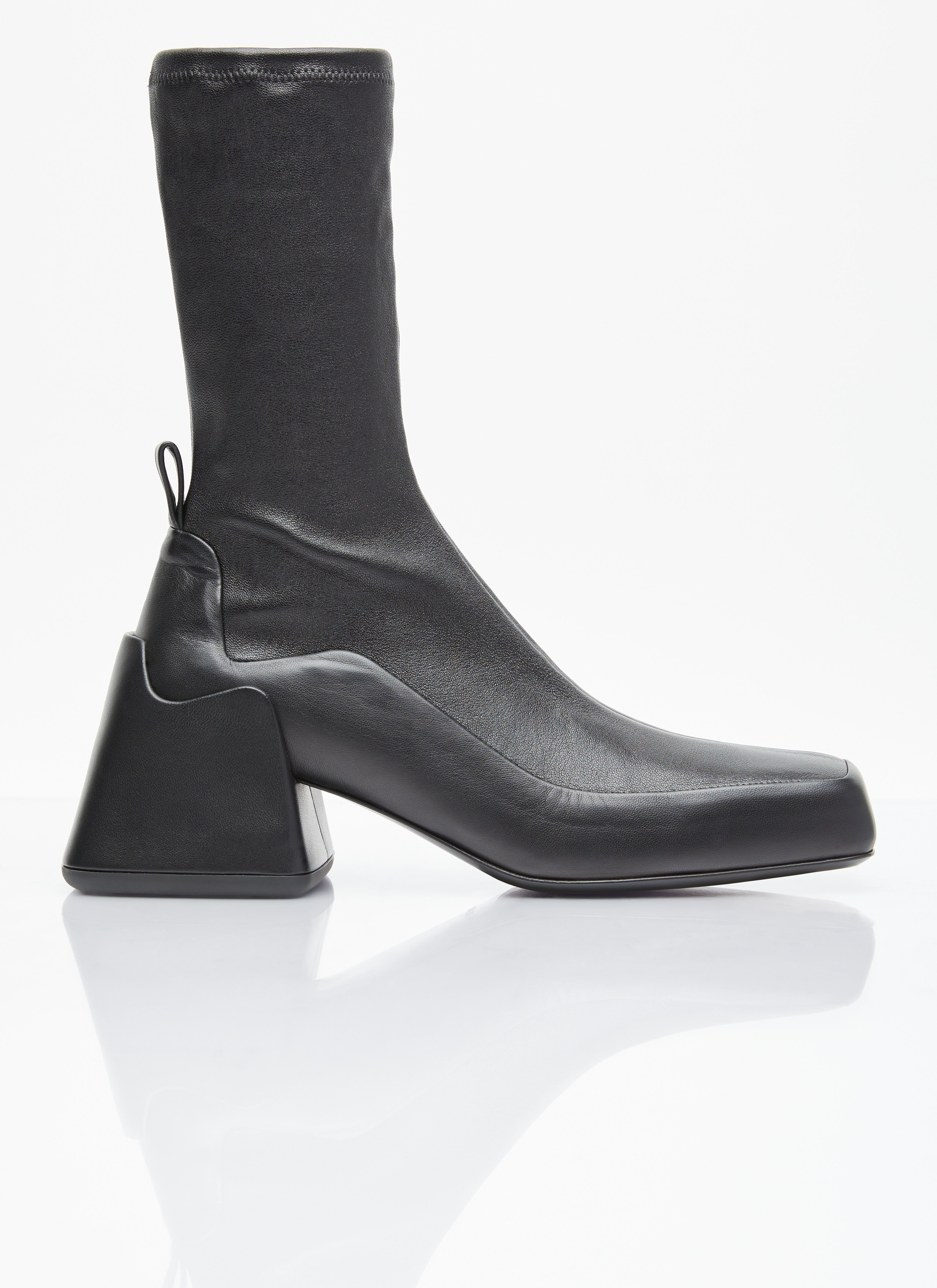 Jil Sander Leather Ankle Boots Khaki jil0253026