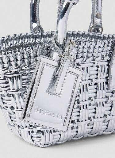 Balenciaga Bistro XS Basket Tote Bag Silver bal0252019
