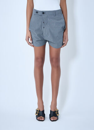 Vivienne Westwood High-Waisted Checkered Shorts Grey vvw0264005