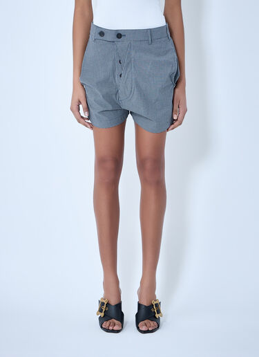 Vivienne Westwood High-Waisted Checkered Shorts Grey vvw0264005