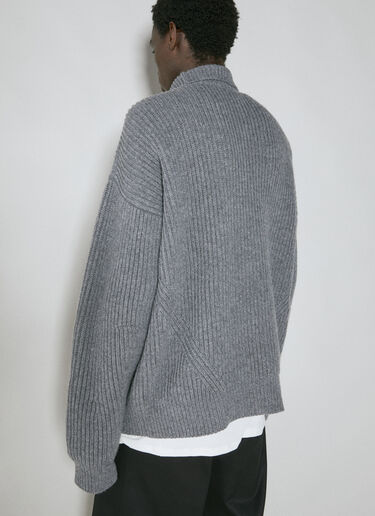 Geinhart High Neck Overzised Sweater Ann Demeulemeester Geinhart High Neck Overzised Sweater Grey ann0154011