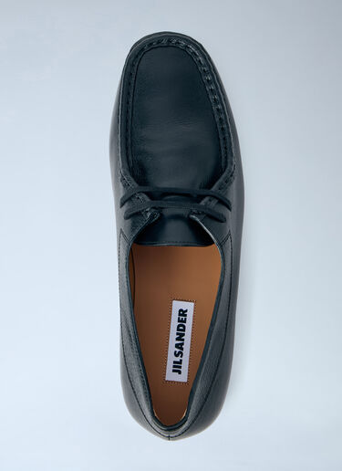Leather Moccasin Shoes Jil Sander Leather Moccasin Shoes Black jil0264041