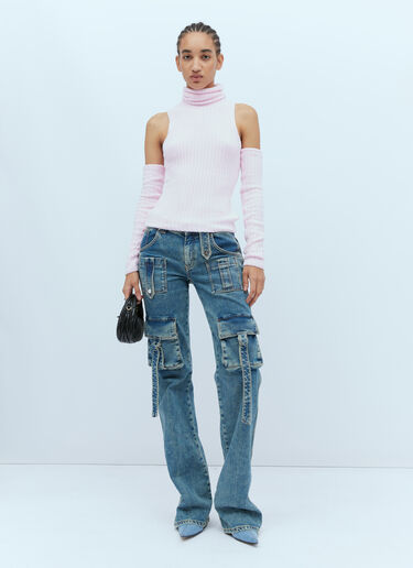 テディニット製ハイネックトップ Blumarine テディニット製ハイネックトップ ピンク blm0253008