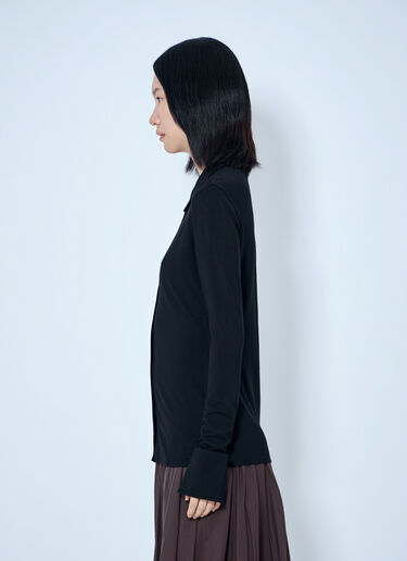 Toteme Fitted Jersey Shirt Black tot0265035