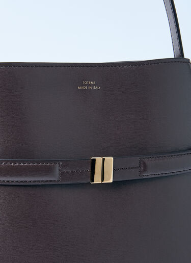 TOTEME Belted Leather Bucket Bag Brown tot0261026