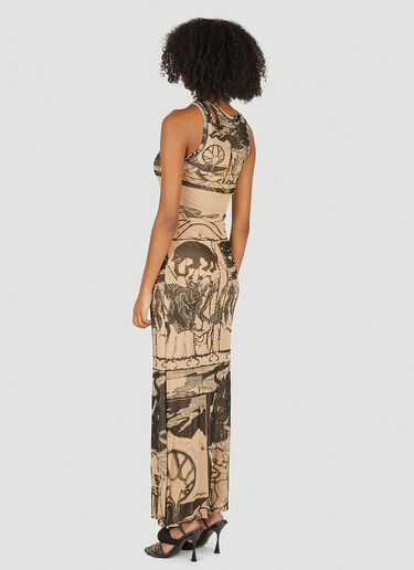 Ottolinger Graphic Print Dress Beige ott0250005