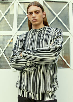 VTMNTS Glitched Knitted Sweater Black vtm0354008