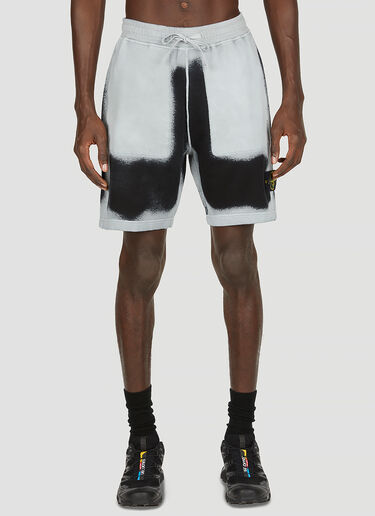 Stone Island Spray Painted Track Shorts Grey sto0152009