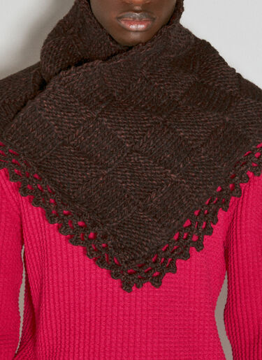 Kiko Kostadinov Apasia Crochet Scarf Brown kko0154018