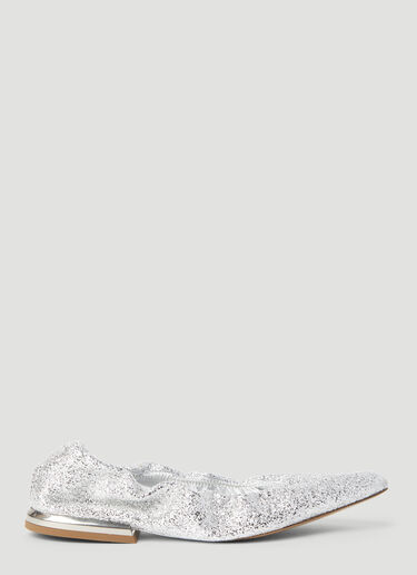 Dries Van Noten 闪亮平底鞋  银色 dvn0255003