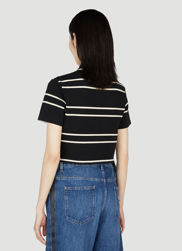 스트라이프 폴로 셔츠 Saint Laurent 스트라이프 폴로 셔츠 블랙 sla0252021
