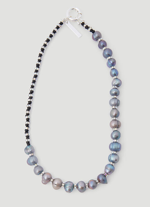 Pearl Octopuss.y Noir Pearl Necklace Silver prl0353008
