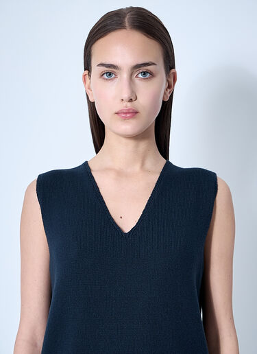 The Row Cowen Vest Navy row0260018