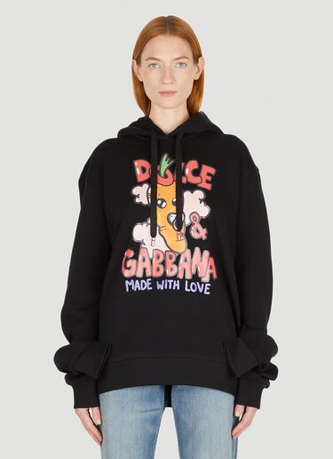 Dolce & Gabbana Sweet Bunny Hooded Sweatshirt Black dol0250052
