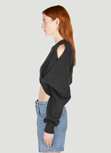 Inverted Cropped Sweater Alexander Wang Inverted Cropped Sweater Black awg0251005