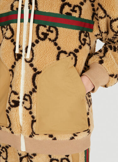Gucci Maxi GG Faux Fux Sweatshirt Beige guc0251053