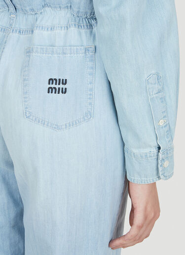 Miu Miu Paperbag Waist Jeans Blue miu0250026